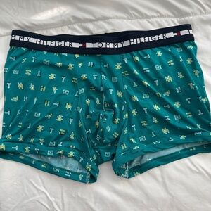 Tommy Hilfiger Teal Patterned Men's Boxer Briefs